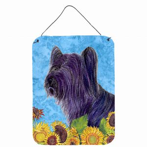 Summer Flowers Design with Dog Wall or Door Hanging Prints - 615872609437