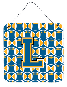 Monogram Letter Football Wall or Door Hanging Prints - 638508303431