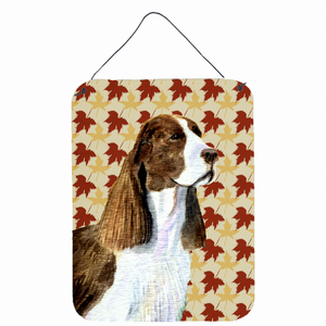 Fall Leaves Design with Dog Wall or Door Hanging Prints - 615872618217