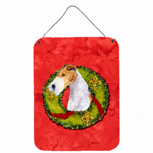 Christmas Wreath Design with Dog Wall or Door Hanging Prints - 615872608799