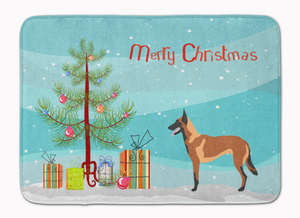 Merry Christmas Tree Dog Machine Washable Memory Foam Mat - 638508998354