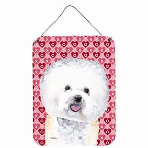 Hearts Love and Valentine's Day Design with Dog Wall or Door Hanging Prints - 615872618019