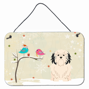 Christmas Presents Between Friends Design with Dog Art Wall or Door Hanging Prints - 638508444943