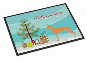 Merry Christmas Tree Dog Art Indoor or Outdoor Mat - 638508471659