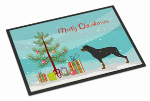 Merry Christmas Tree Dog Art Indoor or Outdoor Mat - 638508472434