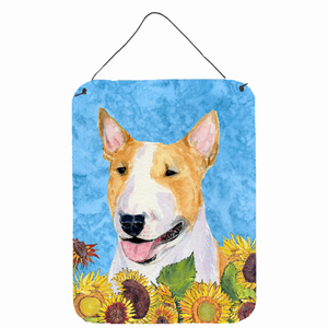 Summer Flowers Design with Dog Wall or Door Hanging Prints - 615872608409