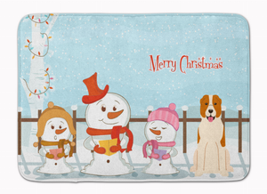Merry Christmas Carolers Dog Art Machine Washable Memory Foam Mat - 638508637826