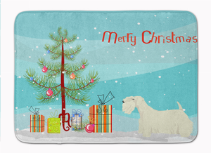 Christmas Tree Dog Art Machine Washable Memory Foam Mat - 194030038857