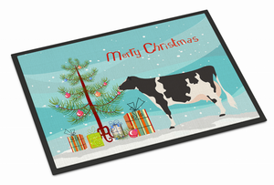 Cow Art Christmas Indoor or Outdoor Mat - 652259122219