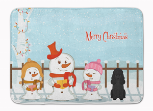 Merry Christmas Carolers Dog Art Machine Washable Memory Foam Mat - 638508638045