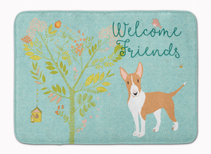 Welcome Friends Dogs Art Machine Washable Memory Foam Mat - 638508898401