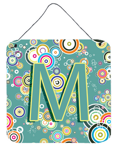Circle Circle Teal Initial Alphabet Wall or Door Hanging Prints - 615872986996