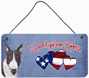 Woof If You Love America Dog Artwork Wall or Door Hanging Prints - 615872936564