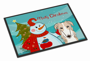 Snowman Dog Art Indoor or Outdoor Mat - 638508134912