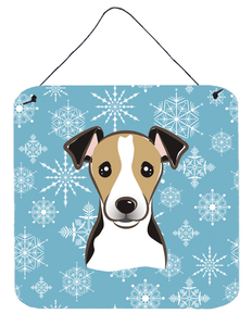 Snowflake Design with Dog Art Wall or Door Hanging Prints - 638508109811