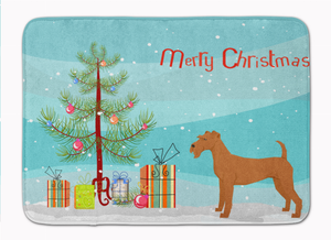 Christmas Tree Dog Art Machine Washable Memory Foam Mat - 194030038703