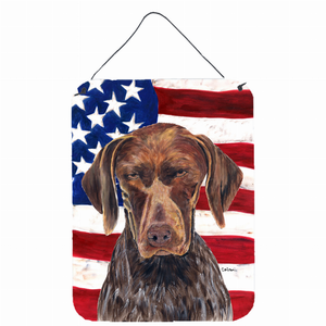 USA American Flag with Dog Wall or Door Hanging Prints - 615872606030