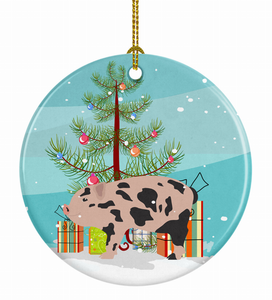 Pig Christmas Ceramic Ornament - 652259330461