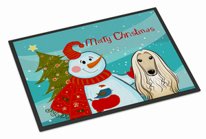 Snowman Dog Art Indoor or Outdoor Mat - 638508133830