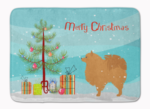 Merry Christmas Tree Dog Art Machine Washable Memory Foam Mat - 638508642219