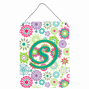 Flowers Initial Wall or Door Hanging Prints - 638508029874