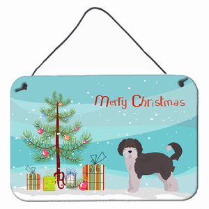 Christmas Tree Design with Dog Wall or Door Hanging Prints - 194030022238