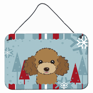 Winter Holiday Design with Dog Art Wall or Door Hanging Prints - 638508112255