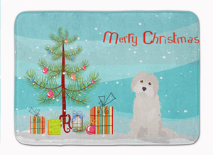 Christmas Tree Dog Art Machine Washable Memory Foam Mat - 194030038253