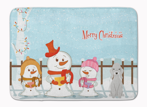 Merry Christmas Carolers Dog Art Machine Washable Memory Foam Mat - 638508638236