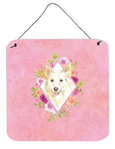 Flowers Design with Dog Wall or Door Hanging Prints - 194030072028