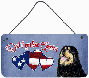 Woof if you love America Dog Art Wall or Door Hanging Prints - 615872937509