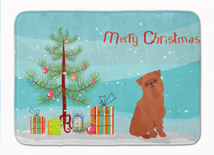 Christmas Tree Dog Art Machine Washable Memory Foam Mat - 194030038185