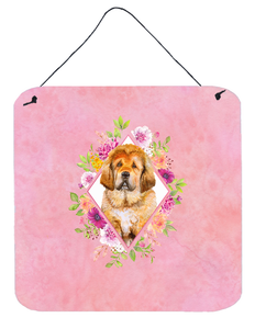 Flowers Design with Dog Wall or Door Hanging Prints - 194030071908