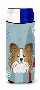Winter Holiday Dog Design Ultra Hugger for slim cans - 638508125194