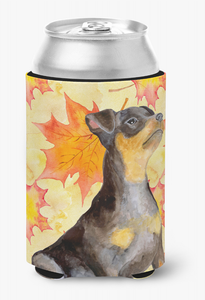 Dog With Fall Design Can or Bottle Hugger - 652259207213
