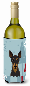 Winter Holiday Dog Design Wine Bottle Hugger - 638508124494