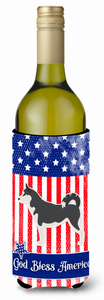 American Flag and Dog Wine Bottle Hugger - 638508497680