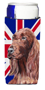 English Union Jack British Flag Design with Dog Ultra Hugger for slim cans - 615872822270