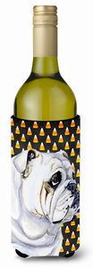 Candy Corn Halloween Design with Dog Wine Bottle Hugger - 615872699759