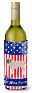 American Flag and Dog Wine Bottle Hugger - 638508497444