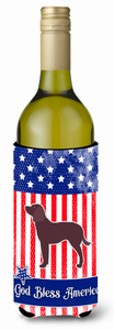 American Flag and Dog Wine Bottle Hugger - 638508496898