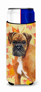 Dog with Fall Design Ultra Hugger for slim cans - 652259172917