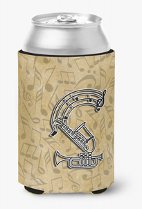 Monogram Letter Musical Instrument Alphabet Can or Bottle Hugger - 615872968633