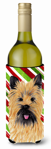 Candy Cane Christmas Design with Dog Wine Bottle Hugger - 615872715480