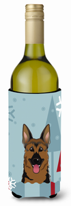 Winter Holiday Dog Design Wine Bottle Hugger - 638508124203