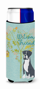 Welcome Friends with Dog Ultra Hugger for slim cans - 652259201471