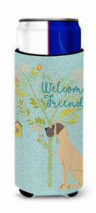 Welcome Friends with Dog Ultra Hugger for slim cans - 652259201549