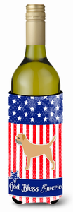 American Flag and Dog Wine Bottle Hugger - 638508496775