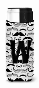 Letter Moustache Initial Ultra Hugger for slim cans - 638508023179