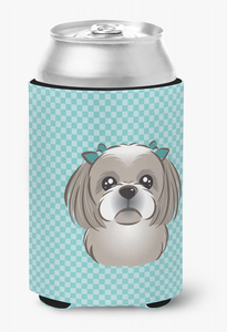 Dog Face Checkerboard Can or Bottle Hugger - 615872892815